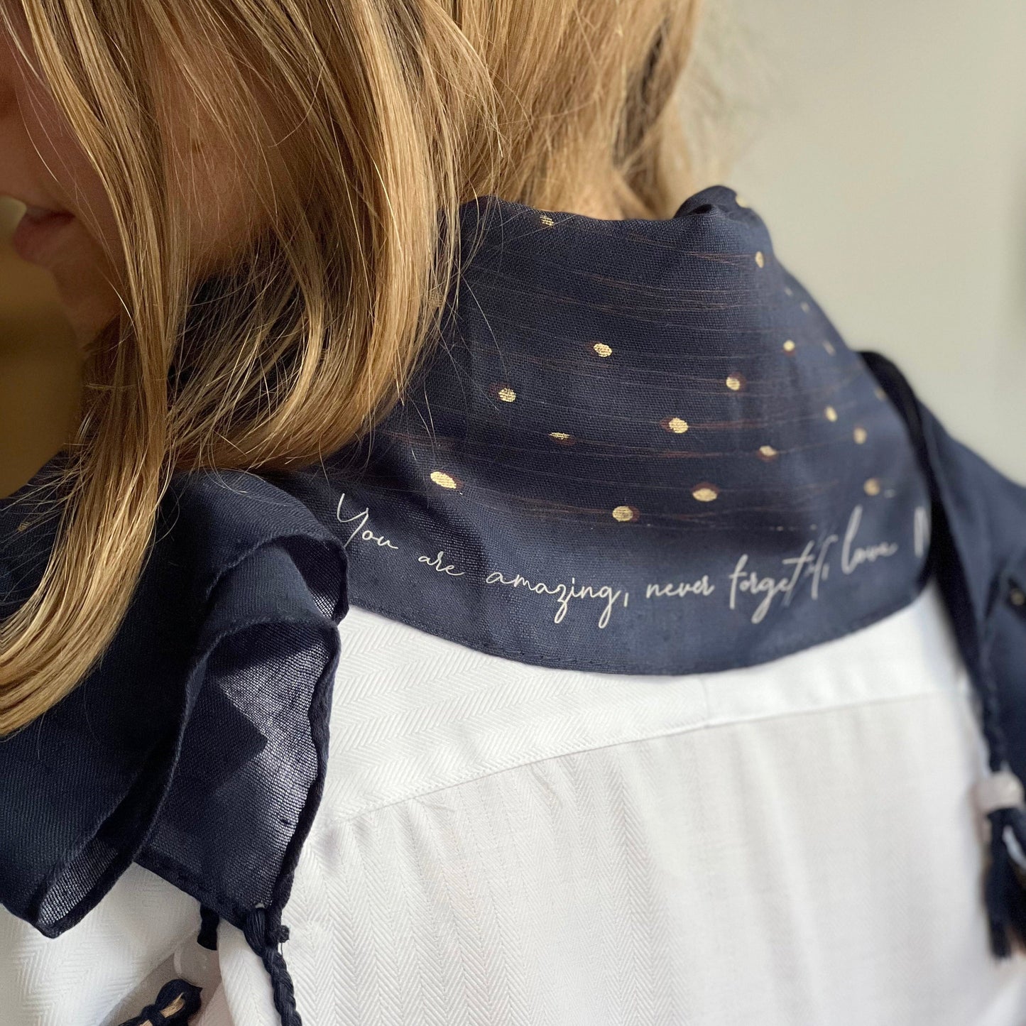 Hidden Message Crystal Scarf