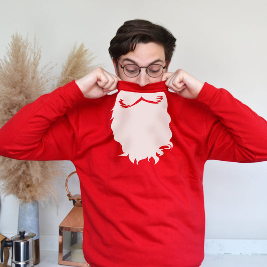 Santa Beard Costume Personalised Christmas Jumper