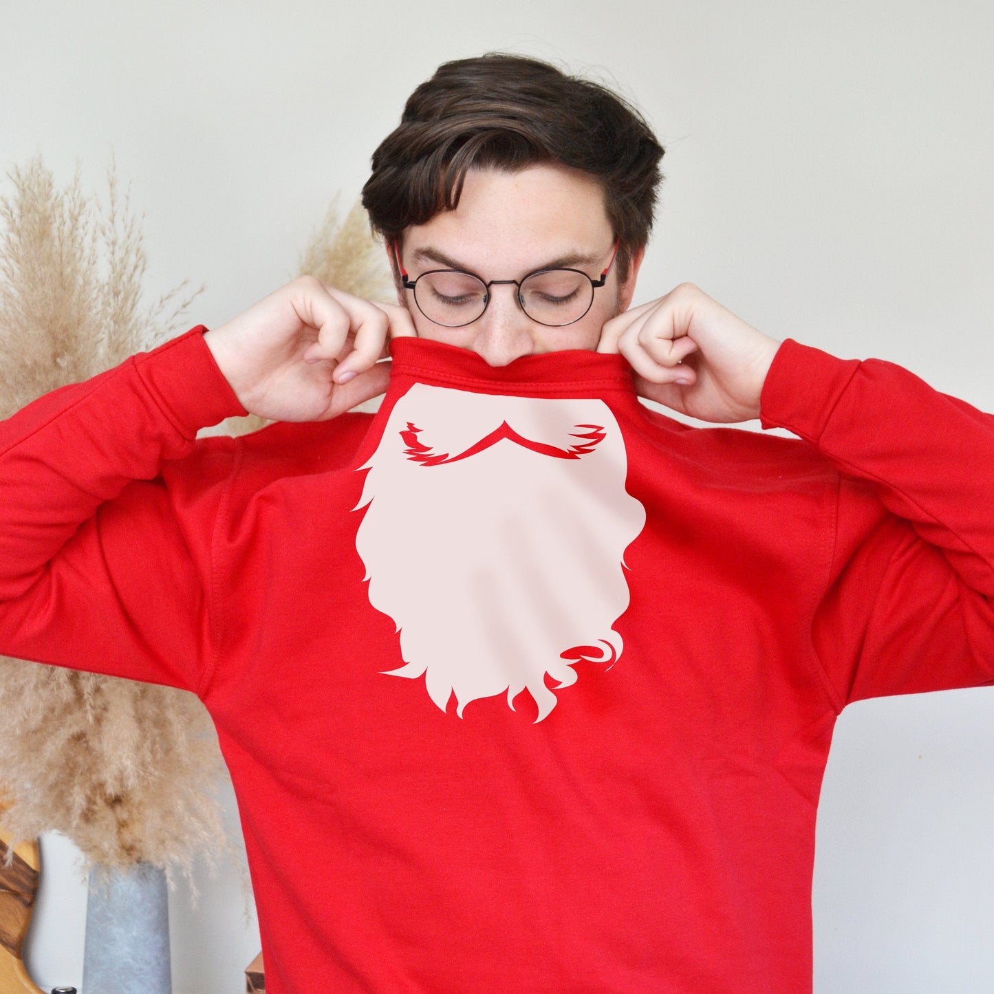 Santa Beard Costume Personalised Christmas Jumper