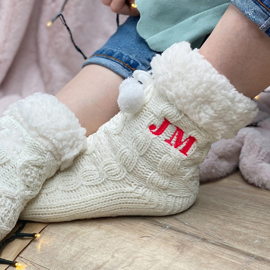 Neon Super Soft Personalised Slipper Socks