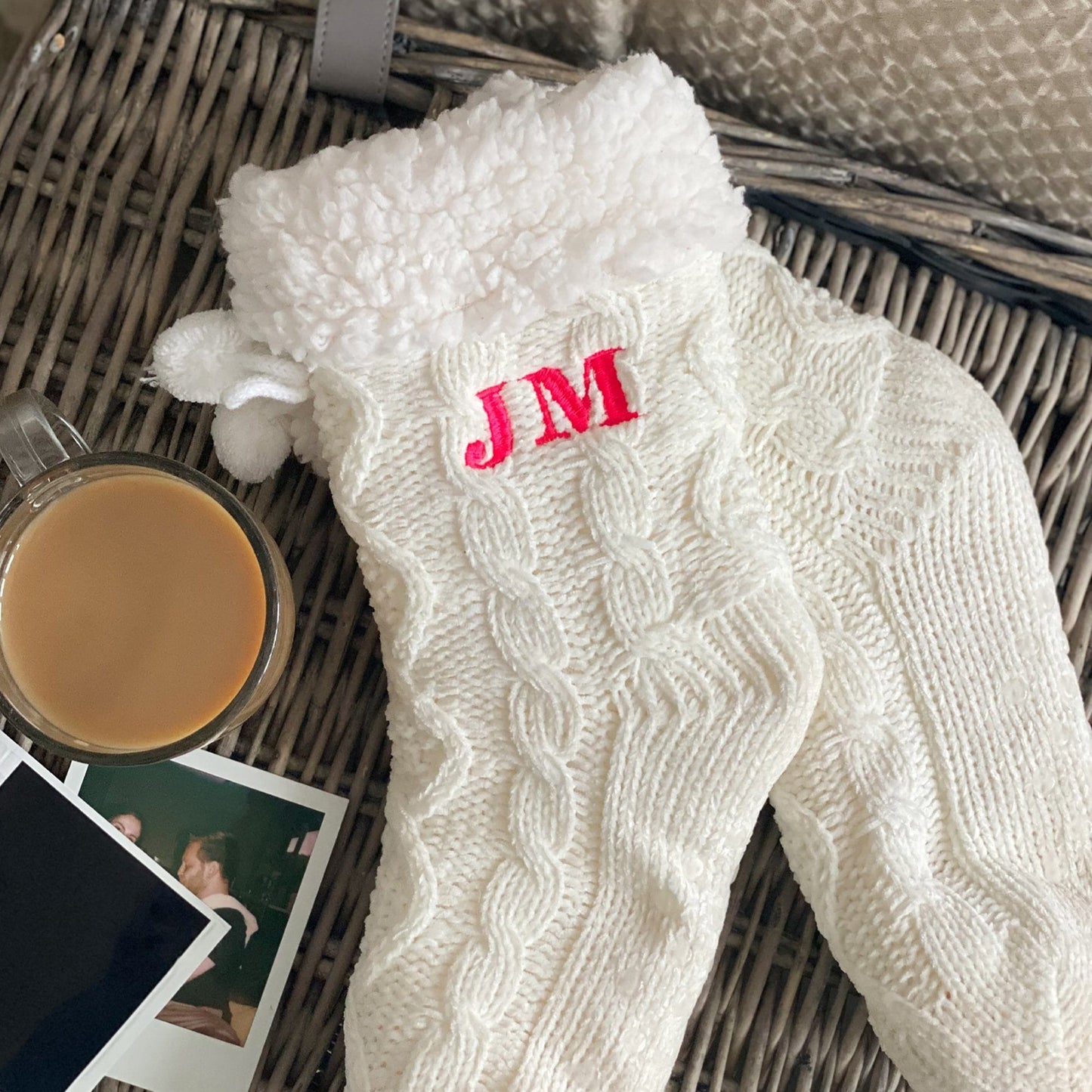 Neon Super Soft Personalised Slipper Socks