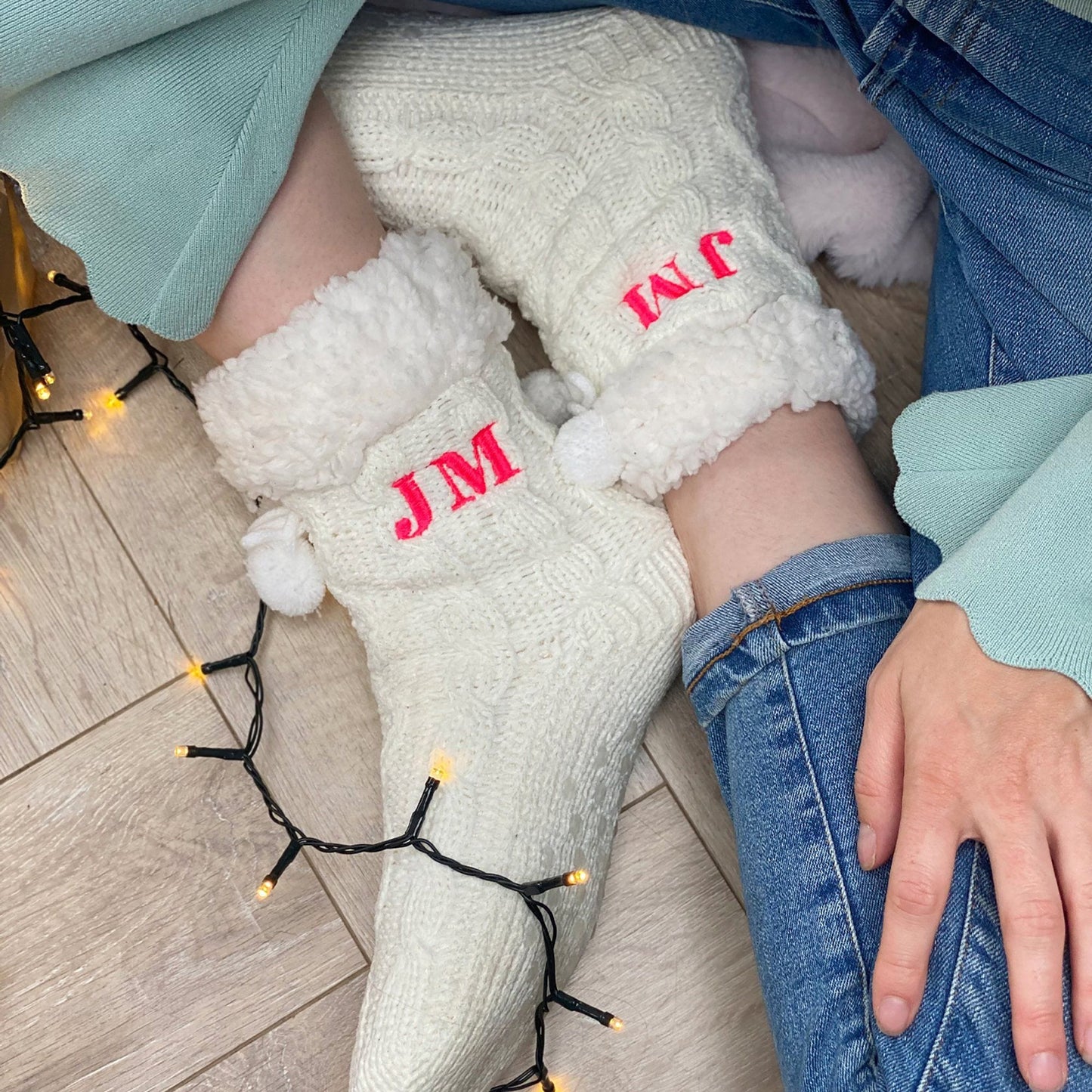 Neon Super Soft Personalised Slipper Socks