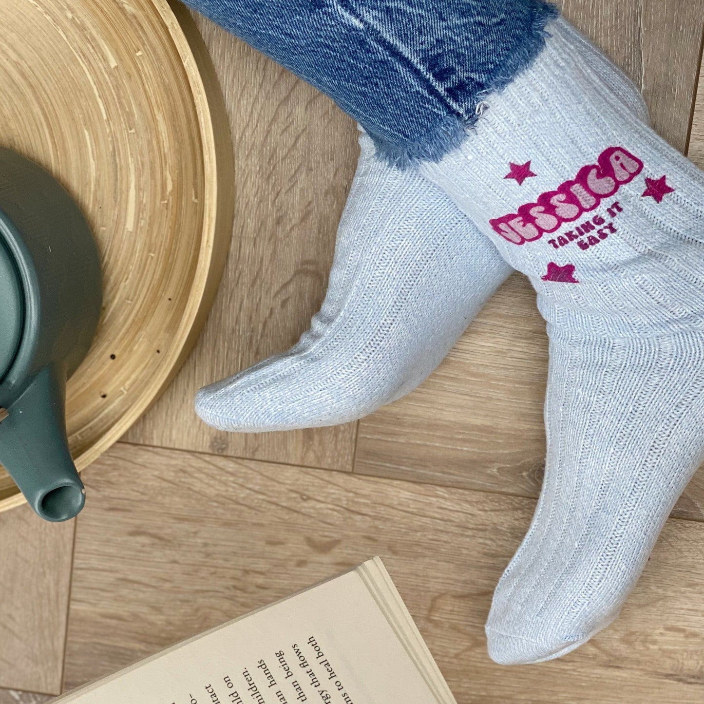 Personalised Take It Easy Snug Socks