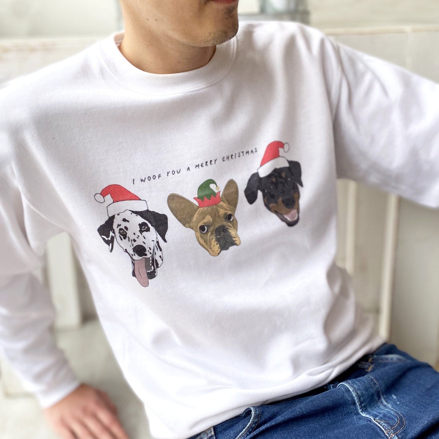 OUTLET Personalised I Woof You A Merry Christmas Jumper