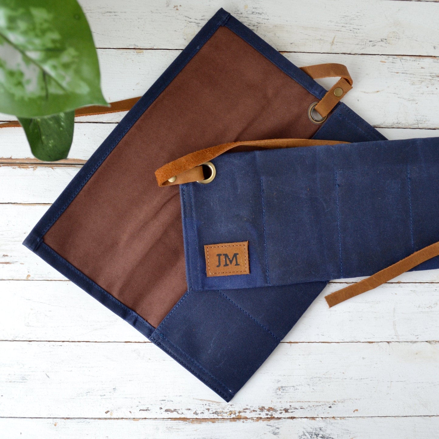Monogram Waxed Canvas Watch Roll