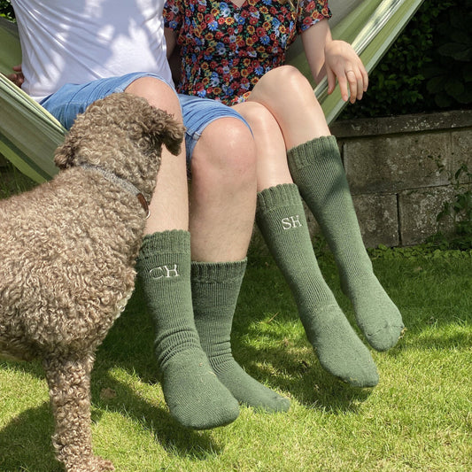 Personalised Family Twinning Wellington Socks