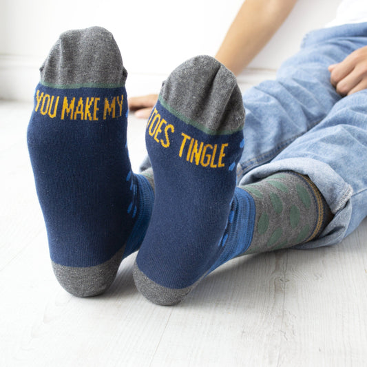 Men's You Make My Toes Tingle Slogan Socks, Socks, - ALPHS