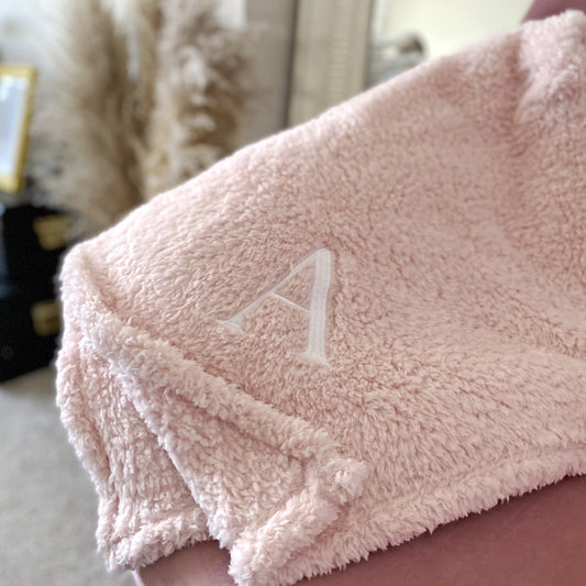 Embroidered Personalised Teddy Fleece Blanket, Blanket, - ALPHS