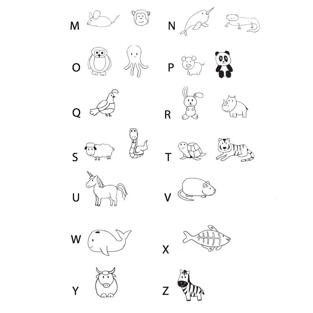 Children's Alphabet Animal Santa Sack, sacks, - ALPHS