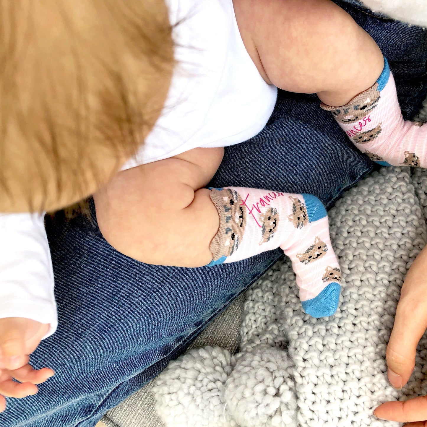 Personalised Cat Baby Socks, socks, - ALPHS