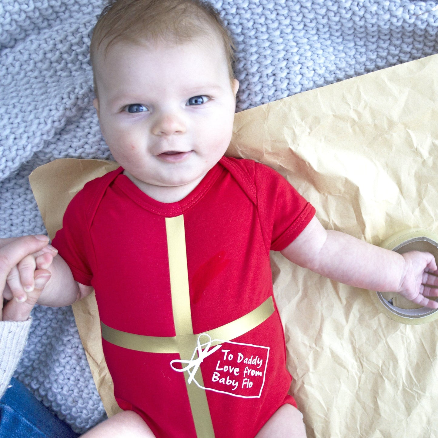 First Christmas All Wrapped Up Personalised Babygrow, Baby grow, - ALPHS