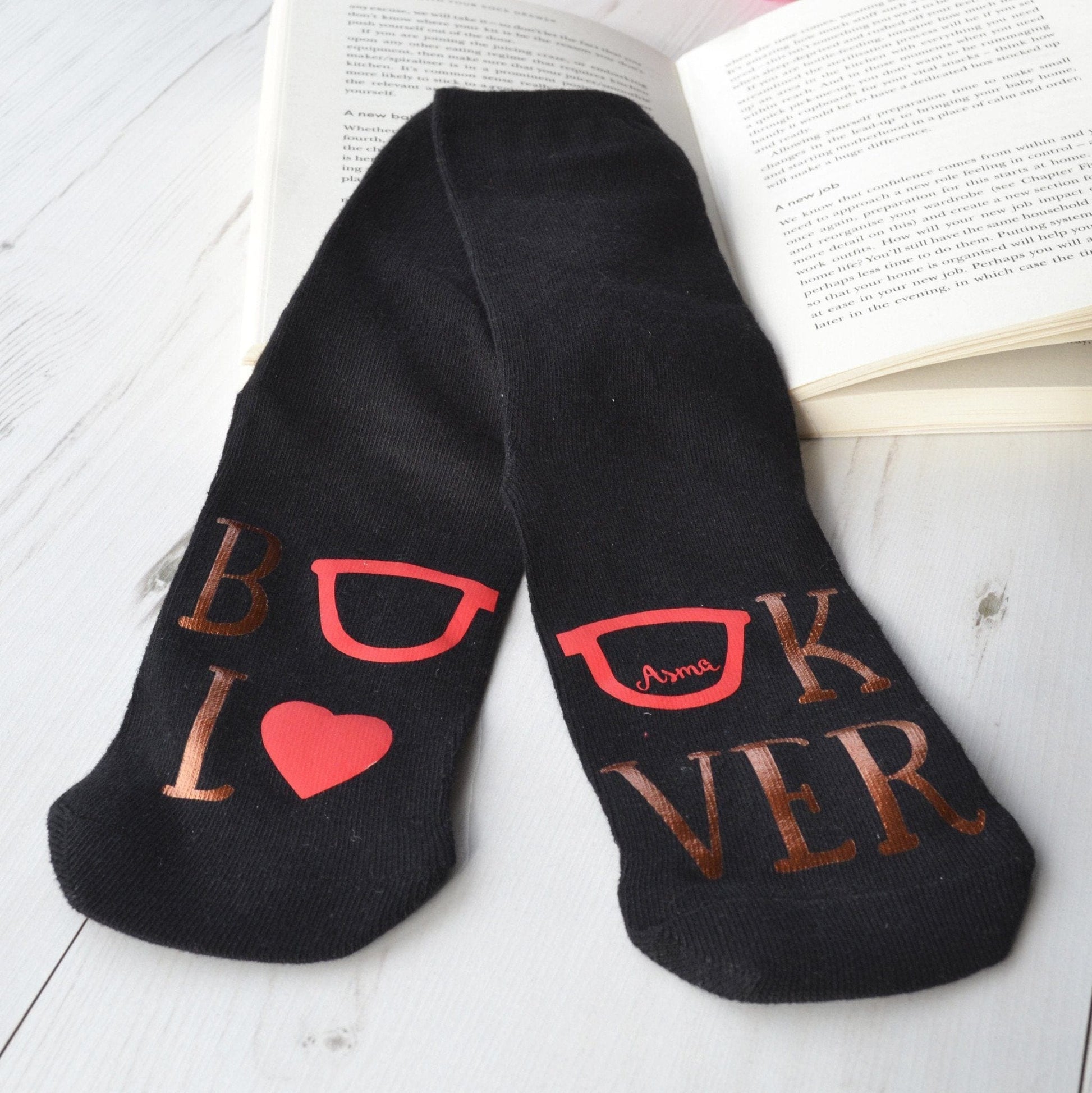 Personalised Socks - Book Lover, Socks, - ALPHS