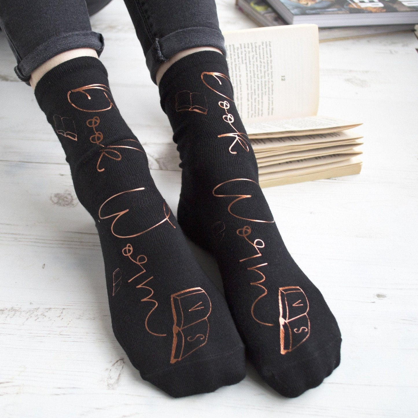 Personalised Socks - Bookworm, Socks, - ALPHS