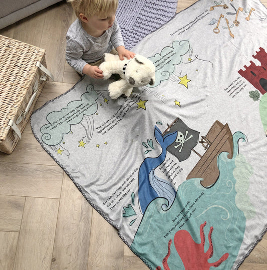 Personalised Book on a Blanket, Blanket, - ALPHS