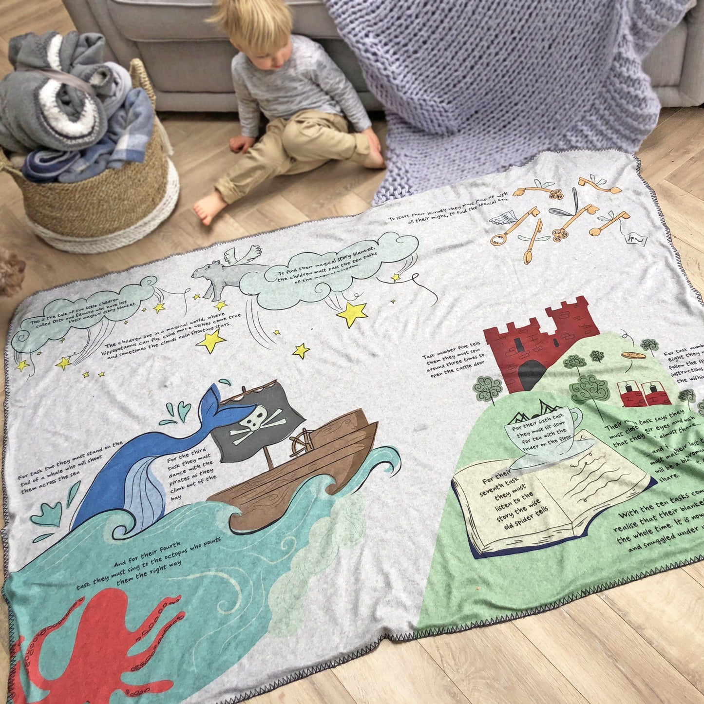 Personalised Book on a Blanket, Blanket, - ALPHS