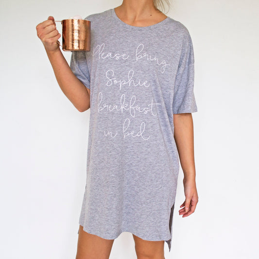 Personalised Bring Breakfast in Bed, nightie, - ALPHS
