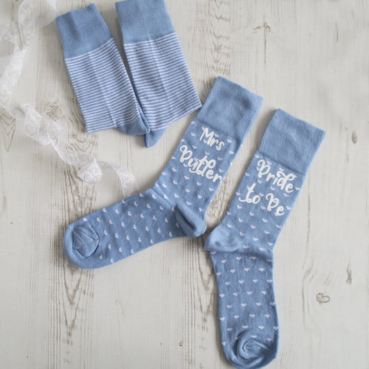 Personalised Bride To Be Wedding Socks, Personalised Socks, - ALPHS