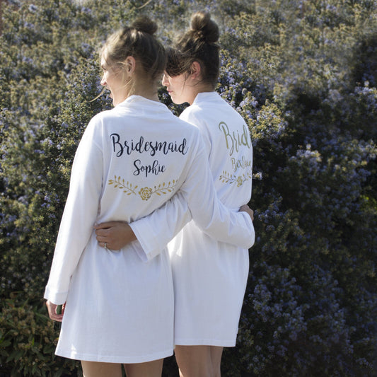 Personalised Cotton Wedding Robe, Robe, - ALPHS