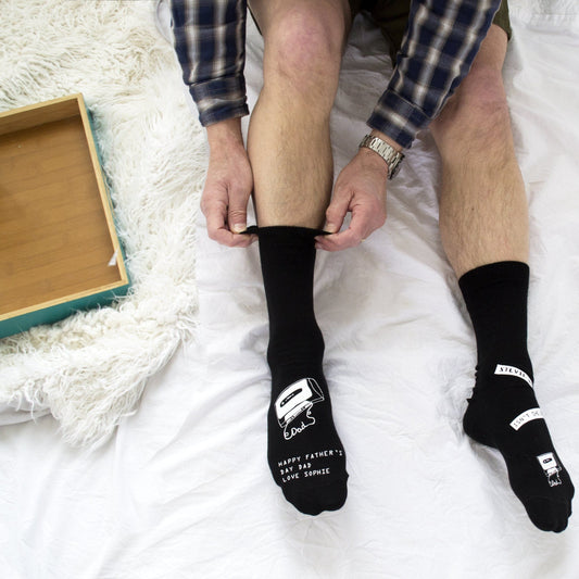 Personalised Music Lovers Cassette Socks, Socks, - ALPHS