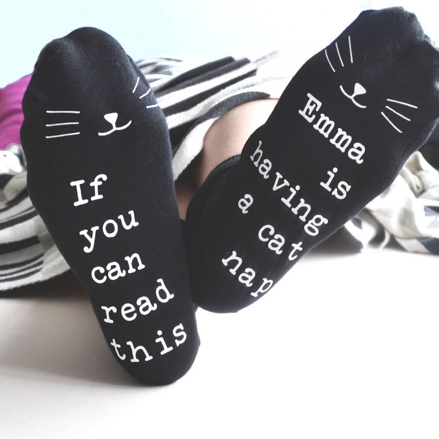 Personalised Cat Nap Socks, Socks, - ALPHS