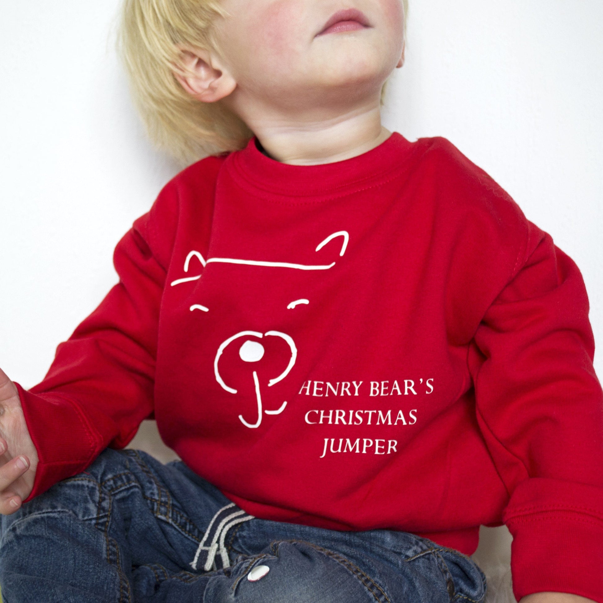 Personalised Children's Christmas Bear Jumper, Jumper, - ALPHS