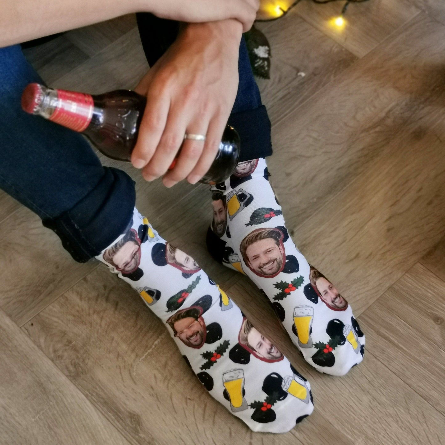 Personalised Christmas Cheer Photo Socks, Photo Socks, - ALPHS