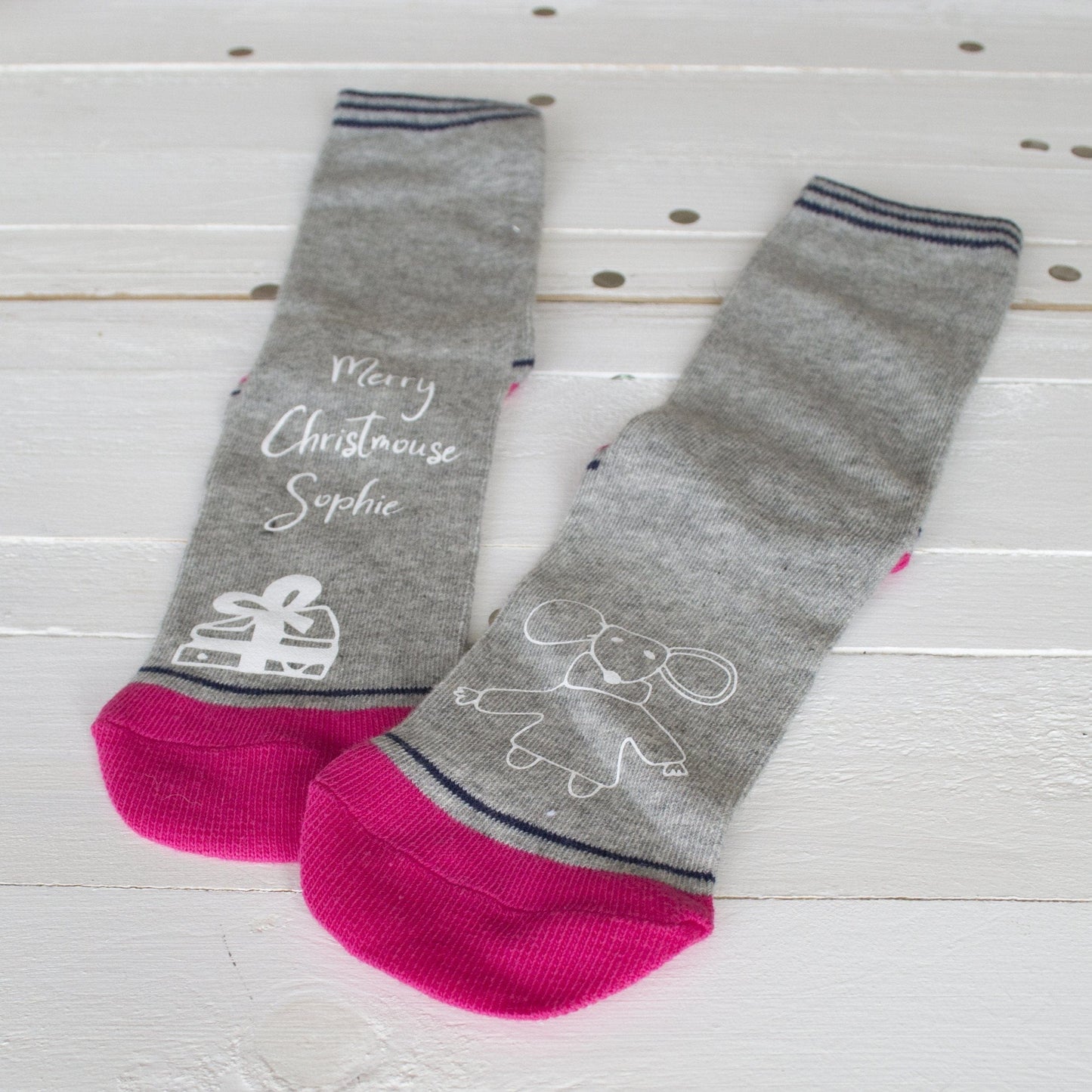 Merry Christmouse Cheese Socks, Socks, - ALPHS