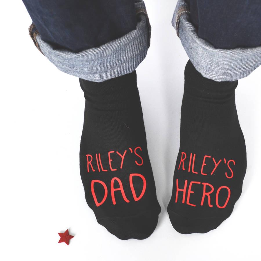 Personalised Dad And Hero Socks, socks, - ALPHS