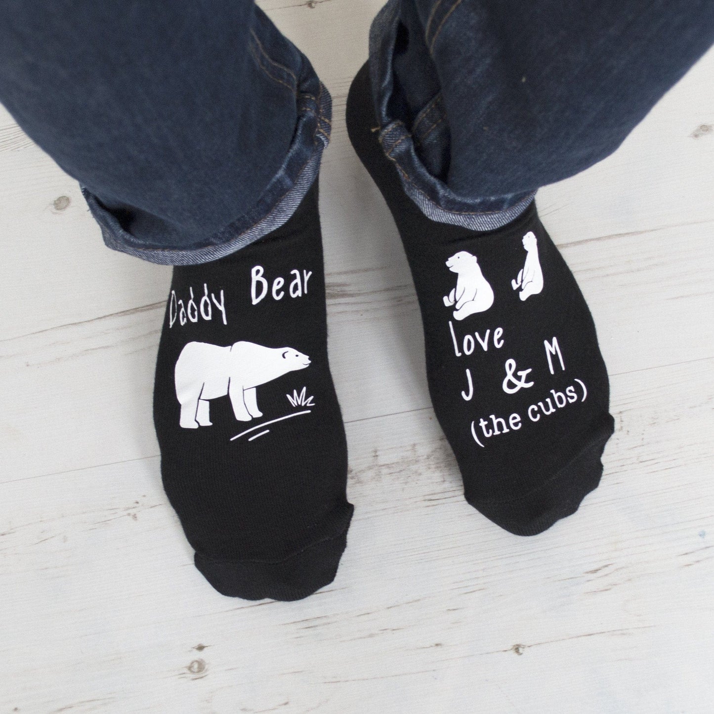 Daddy Bear and His Cubs Personalised Socks, Personalised Socks, - ALPHS