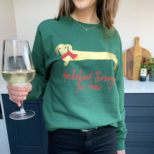 Sausage Dog Christmas Jumper, Sweatshirt, - ALPHS