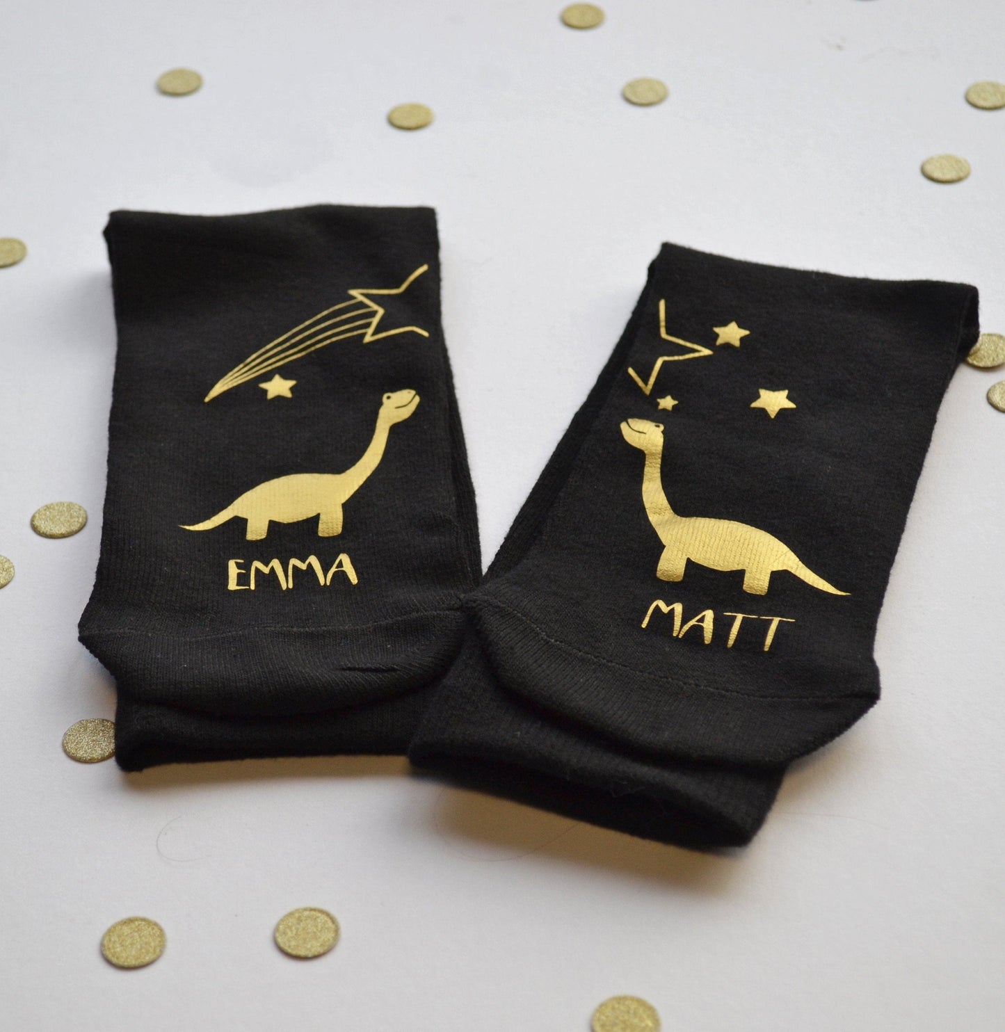 Stargazing Dinosaurs Personalised Socks, Socks, - ALPHS