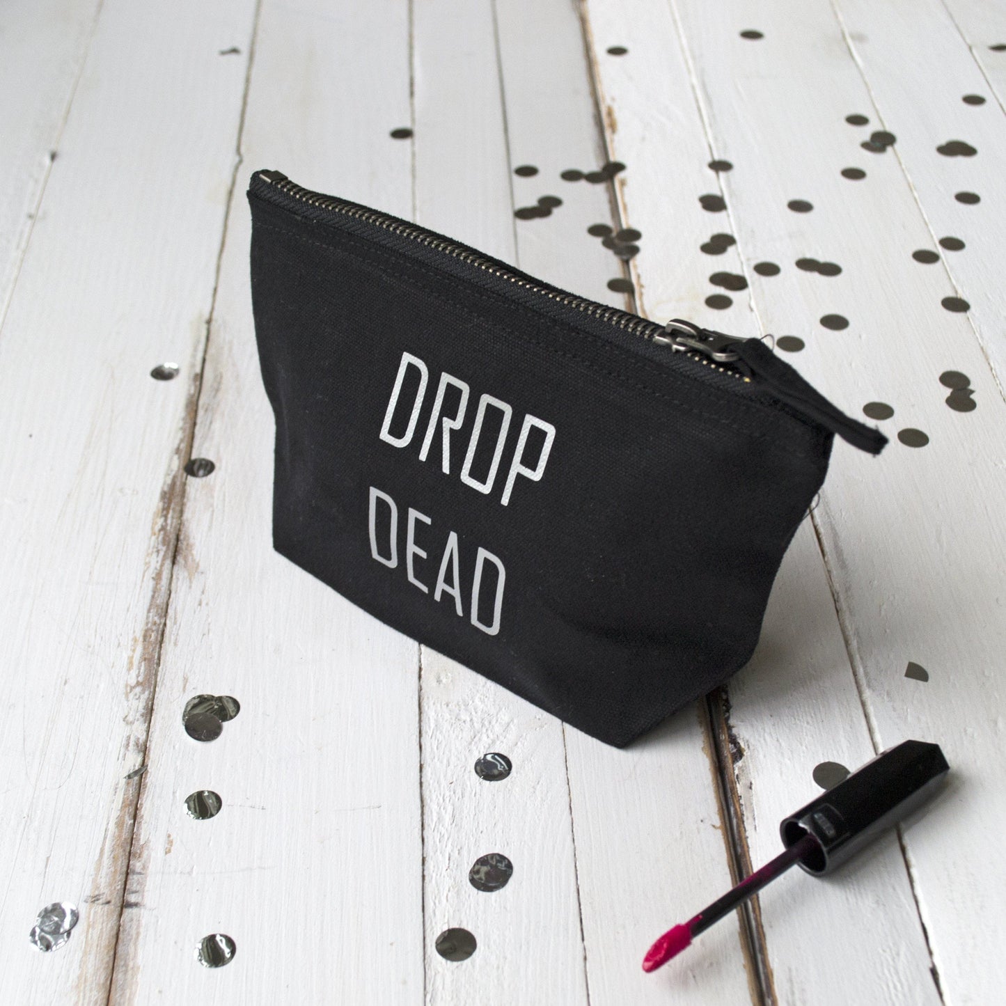Drop Dead Halloween Make Up Pouch, Make Up Bag, - ALPHS