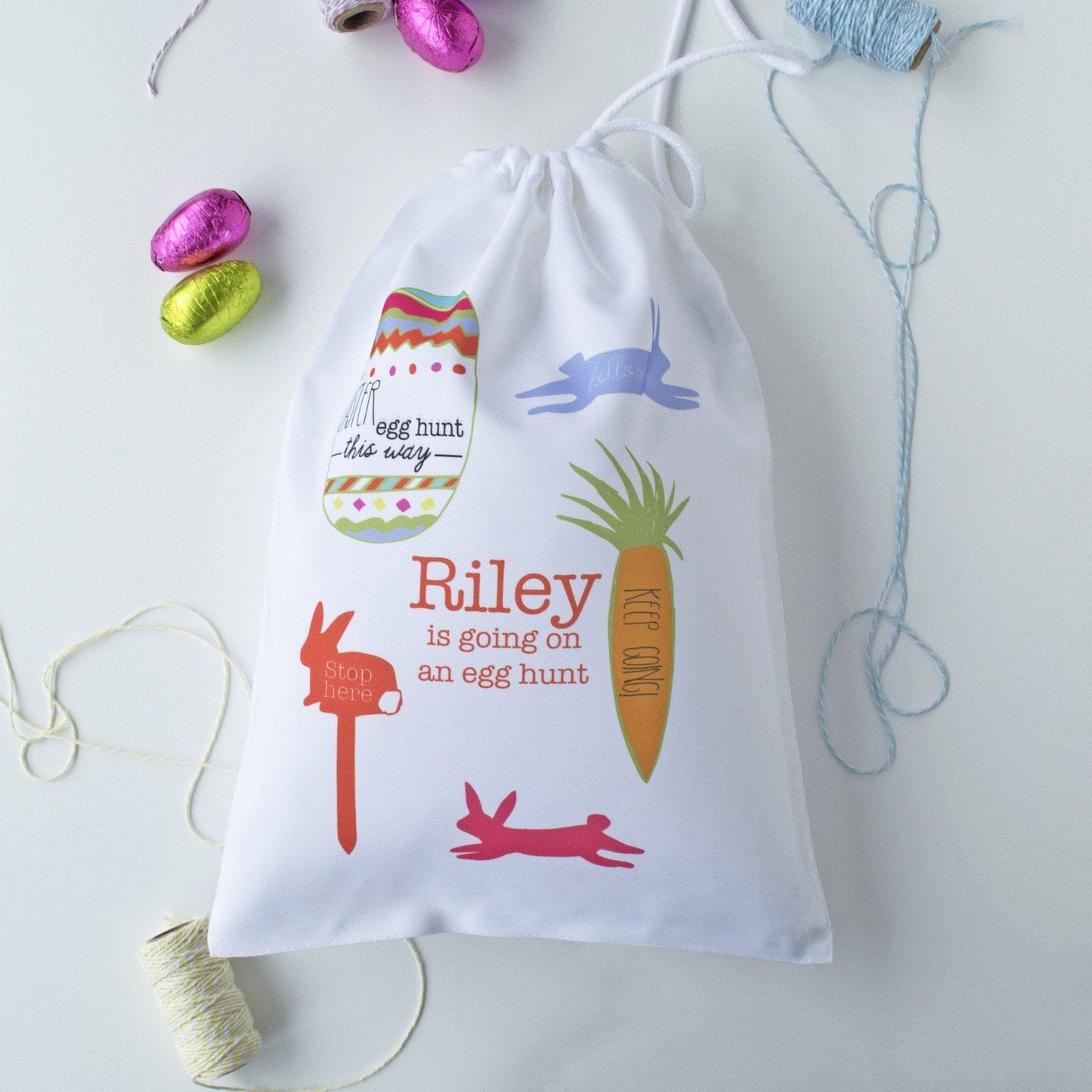 Personalised Easter Egg Hunt Bag, bags, - ALPHS