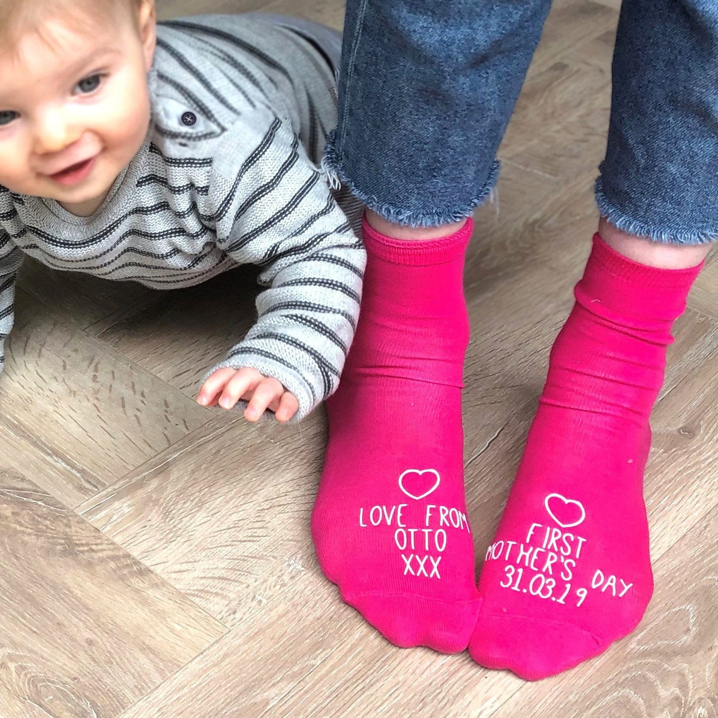 Personalised Socks - First Mother's Day, socks, - ALPHS