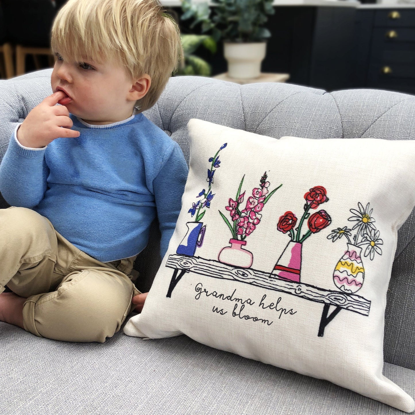 Personalised Family Birth Flower Cushion, cushion, - ALPHS