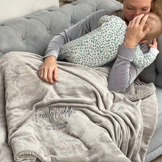 Personalised Family Cuddles Blanket Throw