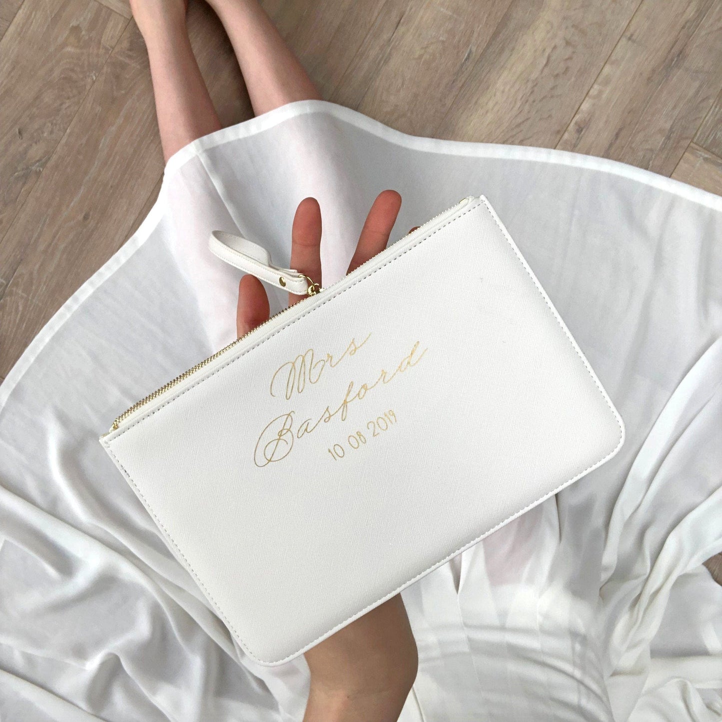 Personalised Faux Leather Brides Wedding Bag, Washbag, - ALPHS