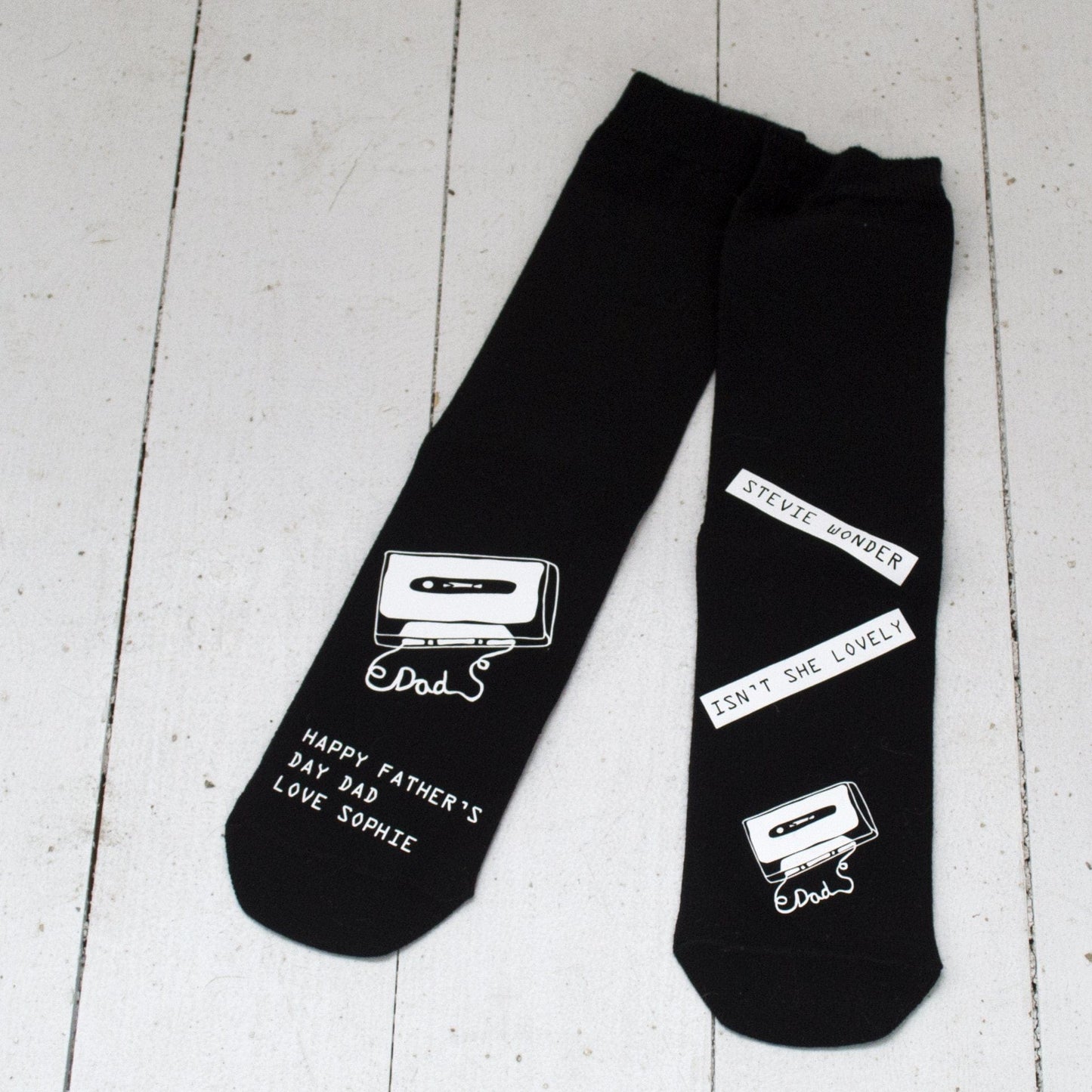 Personalised Music Lovers Cassette Socks, Socks, - ALPHS