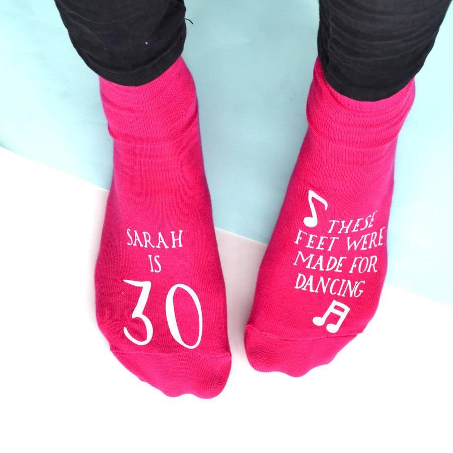 Feet Made for Dancing Birthday Socks, socks, - ALPHS