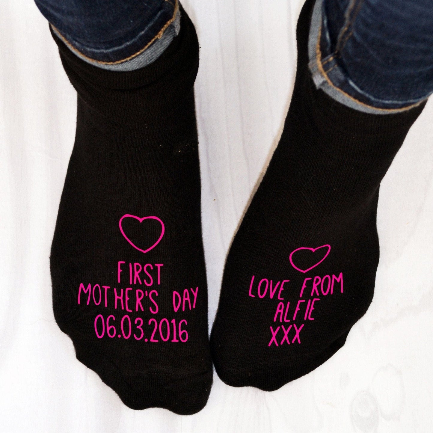 Personalised Socks - First Mother's Day, socks, - ALPHS