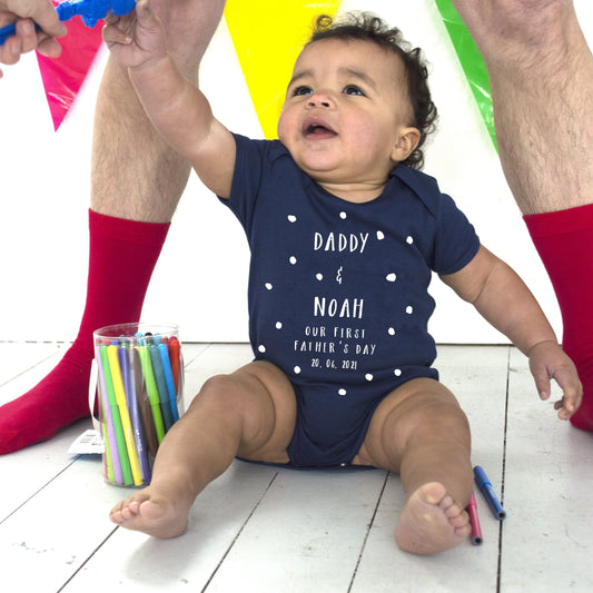 Personalised First Father's Day Babygrow