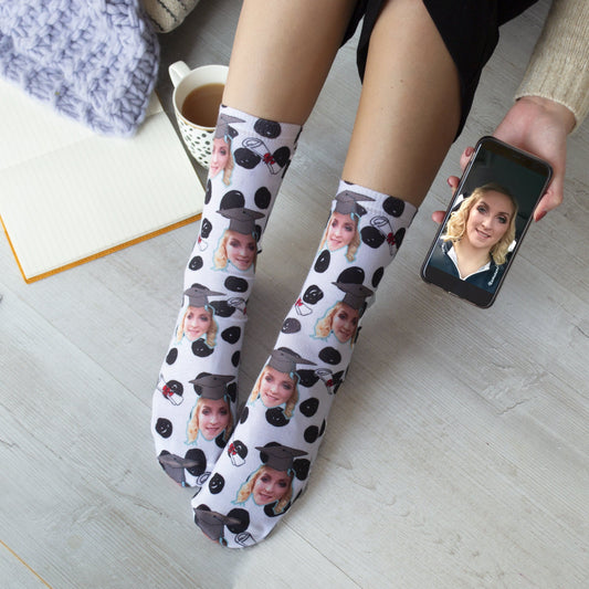 Personalised Graduation Photo Socks, Photo Socks, - ALPHS