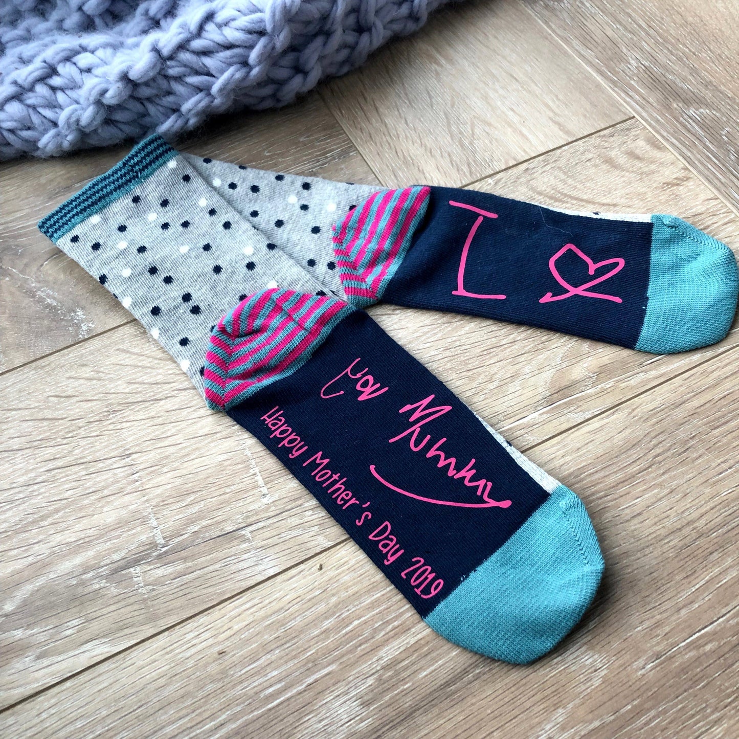 Handwriting Upload Mother's Day Socks, socks, - ALPHS