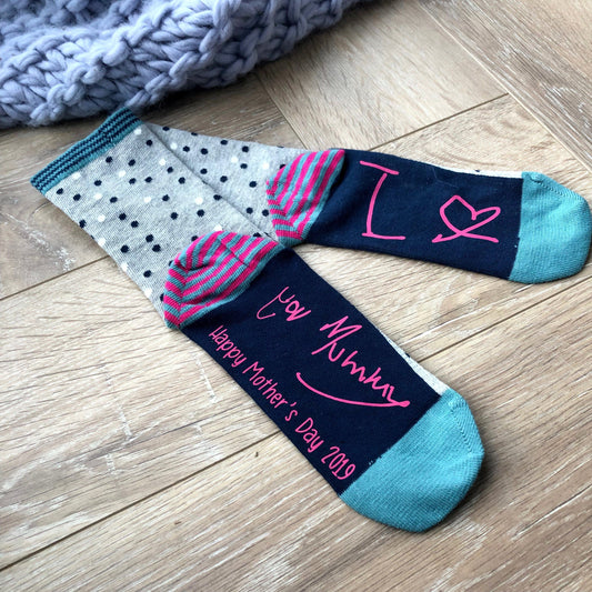 Handwriting Upload Mother's Day Socks, socks, - ALPHS