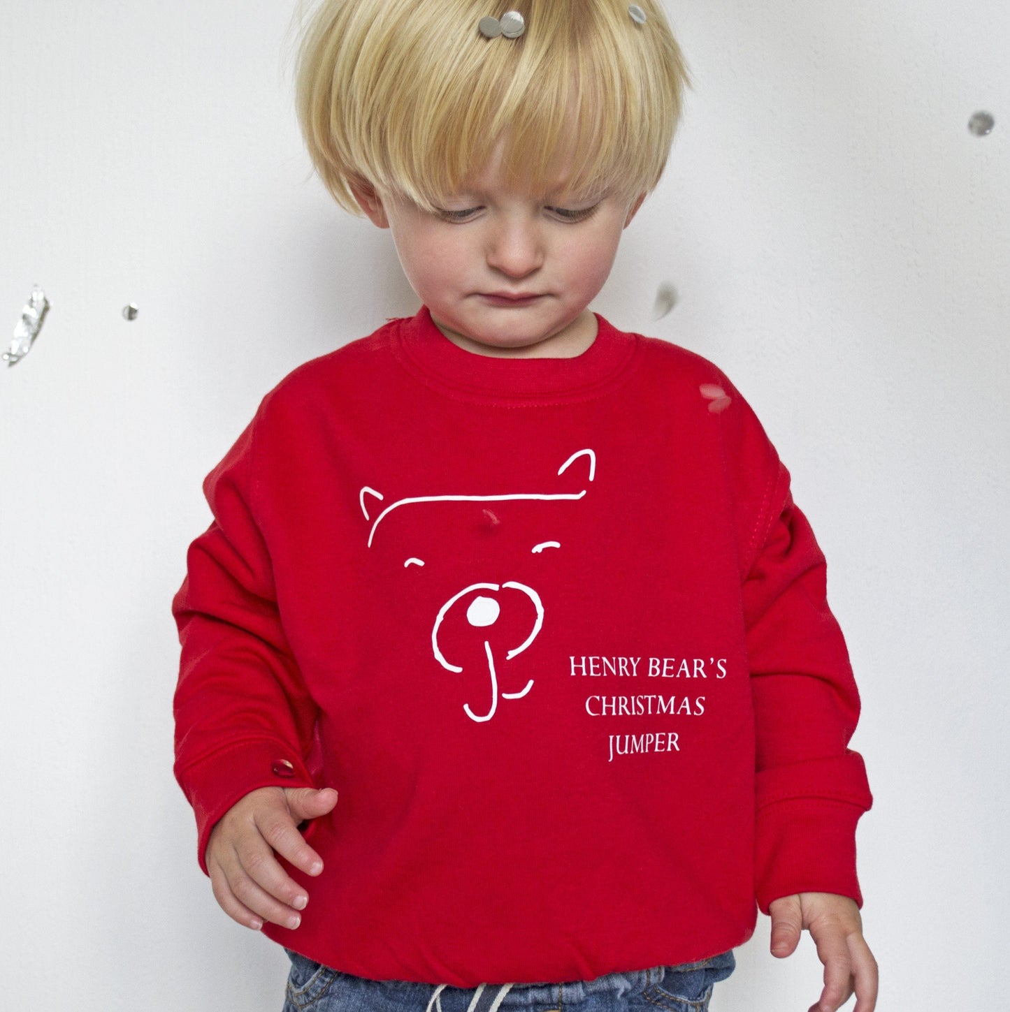 Personalised Children's Christmas Bear Jumper, Jumper, - ALPHS