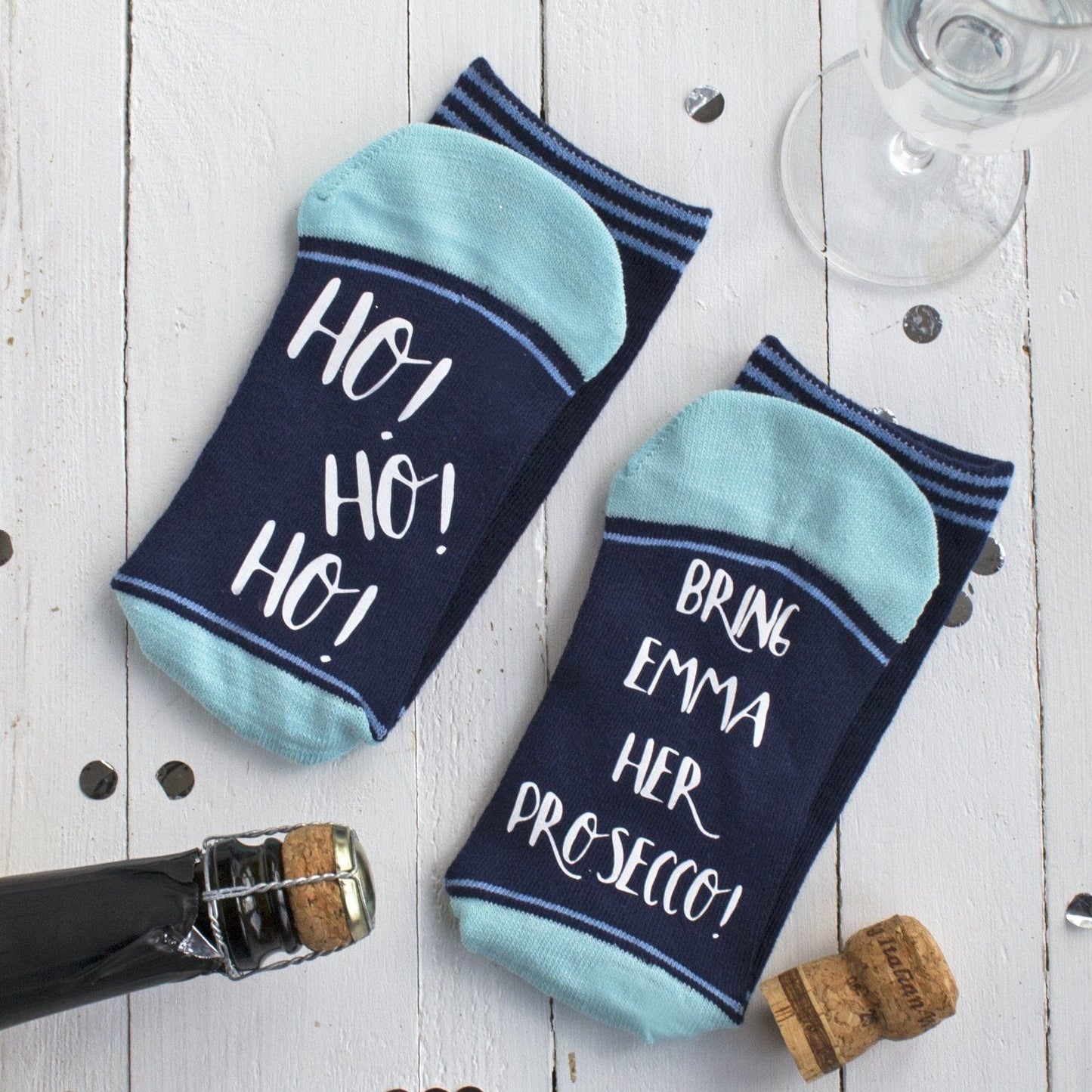 Ho Ho Ho Prosecco Socks!, Socks, - ALPHS