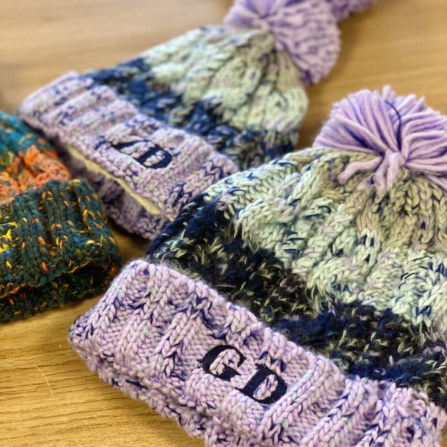 Mummy and Me Personalised Matching Winter Hat - Purples