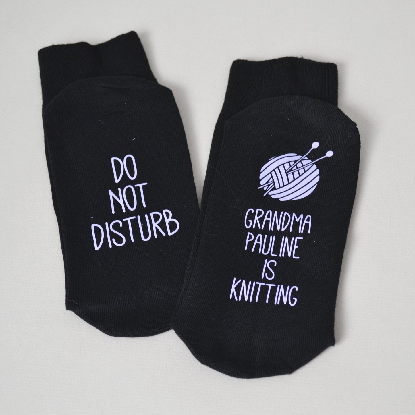 Do Not Disturb, Personalised Knitting Socks, , - ALPHS 