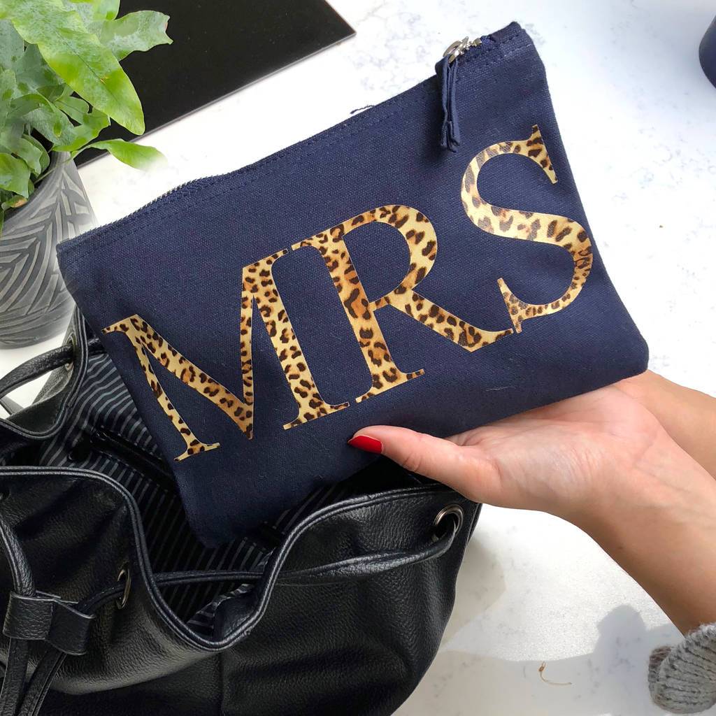 Personalised Leopard Print Cosmetic Bag, Make Up Bag, - ALPHS