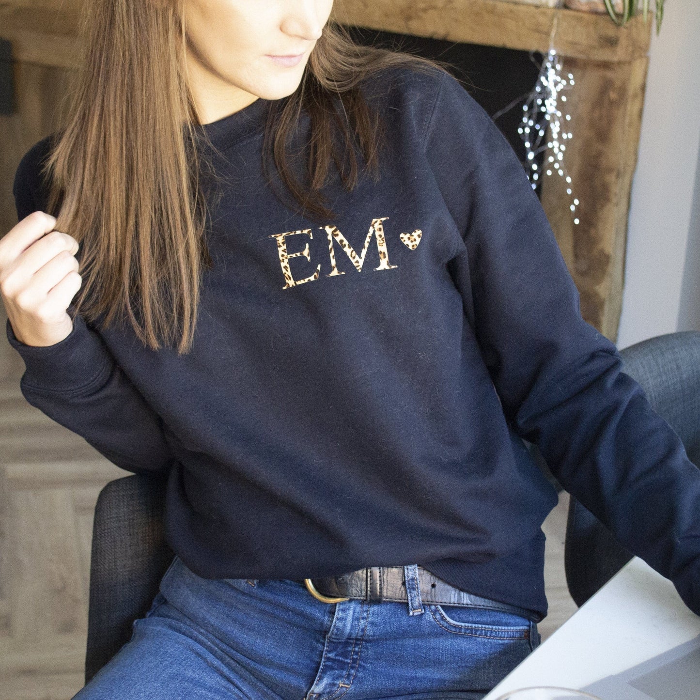 Personalised Leopard Print Monogram Sweatshirt, Jumper, - ALPHS